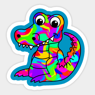 Colorful Crocodile Sticker